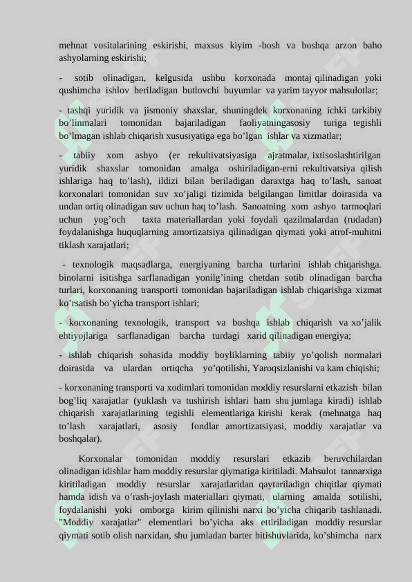 KORXONALARDA QILINADIGAN XARAJATLAR VA ULARNING TURKUMLANISHI 8