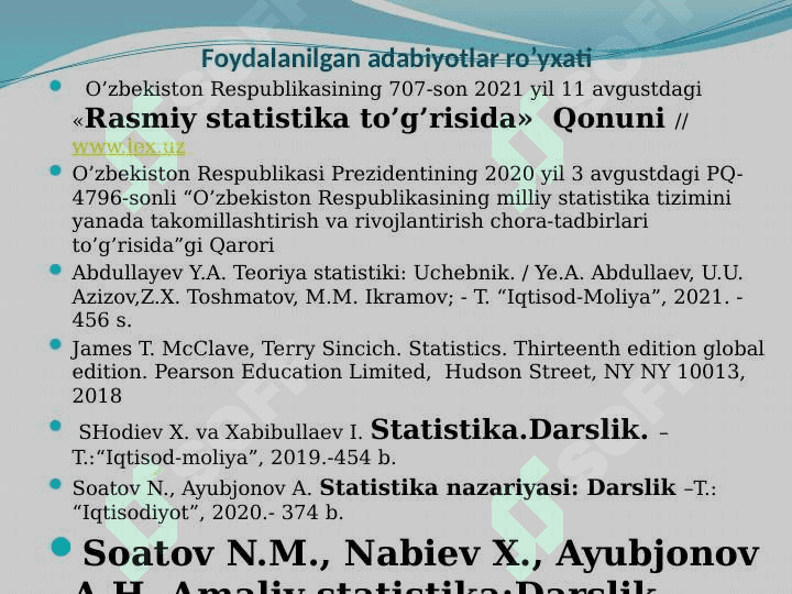 Statistika predmeti va uslubi 3