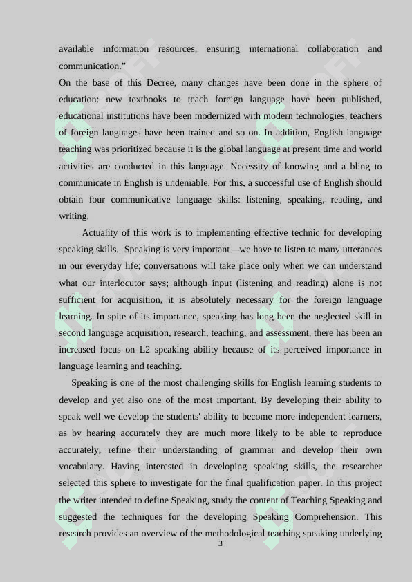 Speaking skills 3