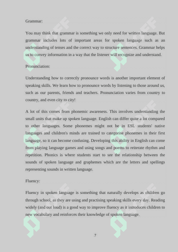 Speaking skills 7