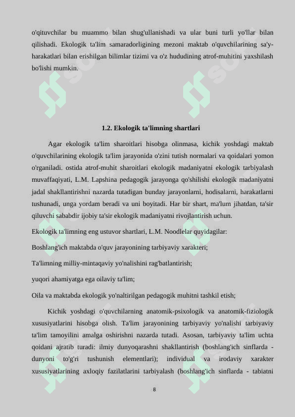 Boshlang'ich sinf o'quvchilarini ekologik tarbiyalash 8