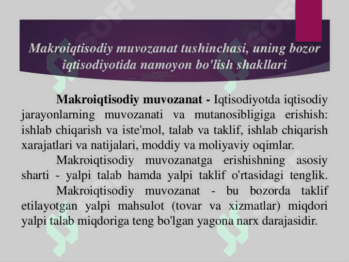 DAVLATNING MAKROIQTISODIY MUVOZANATNI TA'MINLASH SIYOSATI. 4