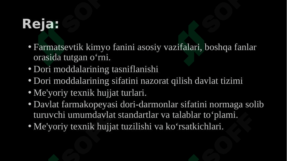 Modulga kirish. Kirish. Farmasevtik kimyo modulining mohiyati, maqsadi va vazifalari 2