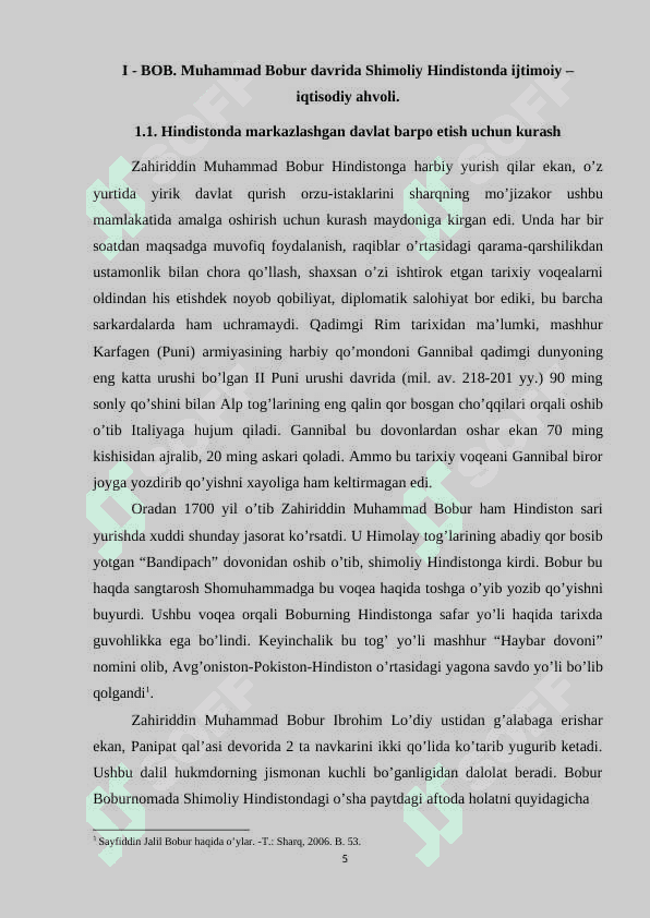 Muhammad Bobur davrida Shimoliy Hindiston 5