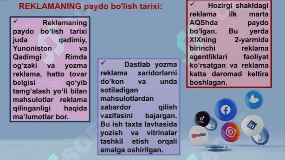 Restoran biznesini rivojlantirishda REKLAMANING O’RNI 3