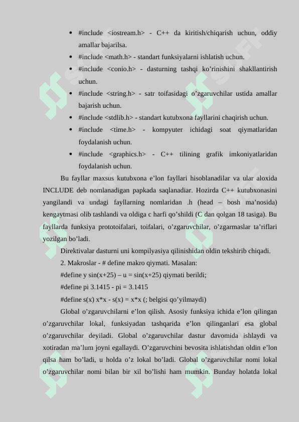 Dasturlashga kirish, dasturlasning asosiy tushunchalari 5