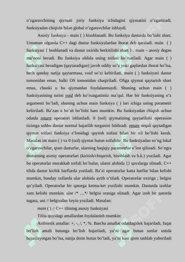 Dasturlashga kirish, dasturlasning asosiy tushunchalari 6