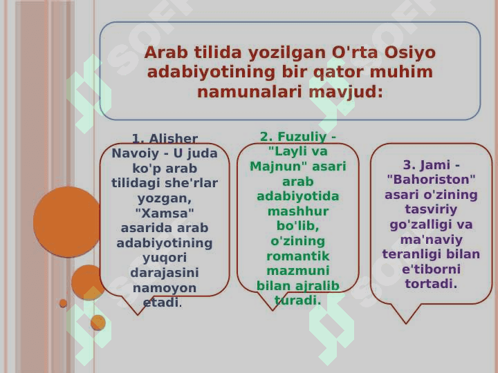 O‘rta  Osiyoda  X-XI asrlarda arab tilidagi adabiyotlarni  to‘plash va talqin qilish 4