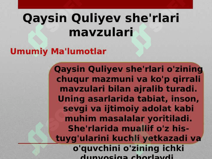 Qaysin Quliyev she'rlari tahlili-2 6
