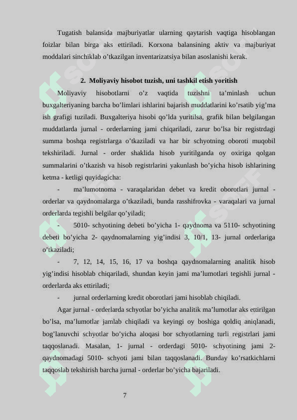 MOLIYAVIY HISOBOTNING MAZMUNI VA TARKIBI 8