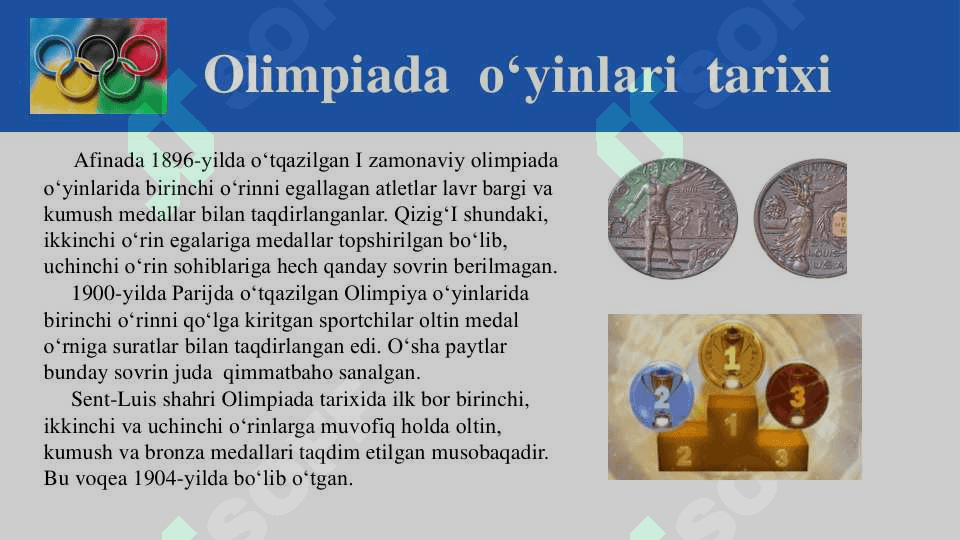 Olimpiada o‘yinlari tarixi 7