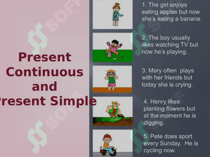 Present continuous tense 7