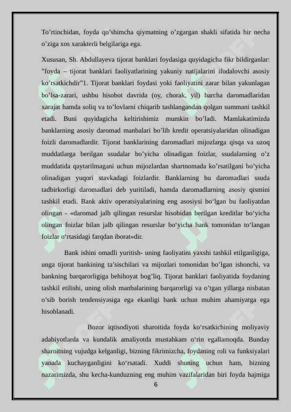 Bank foydasi va uning hisobini yuritish 6