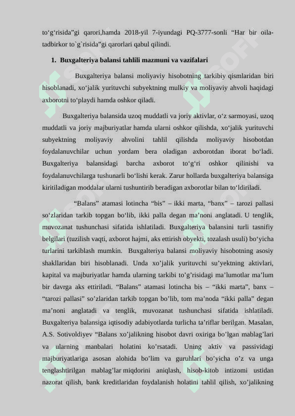 Balans hisobotining mazmuni, tarkibi, uning elementlari va ularni tuzish tartibi 4
