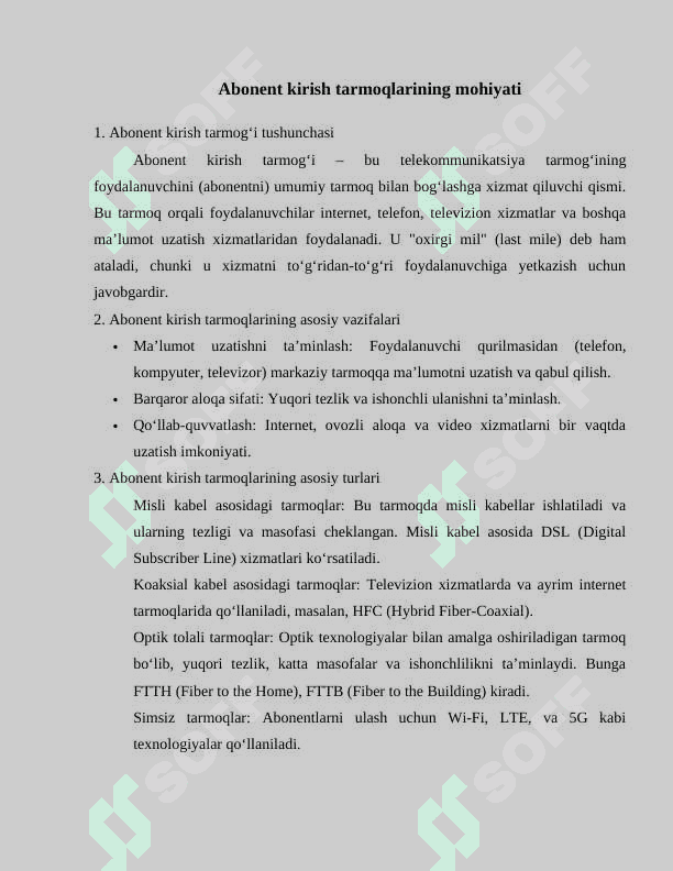 Abonent kirish optik tarmoqlari 5
