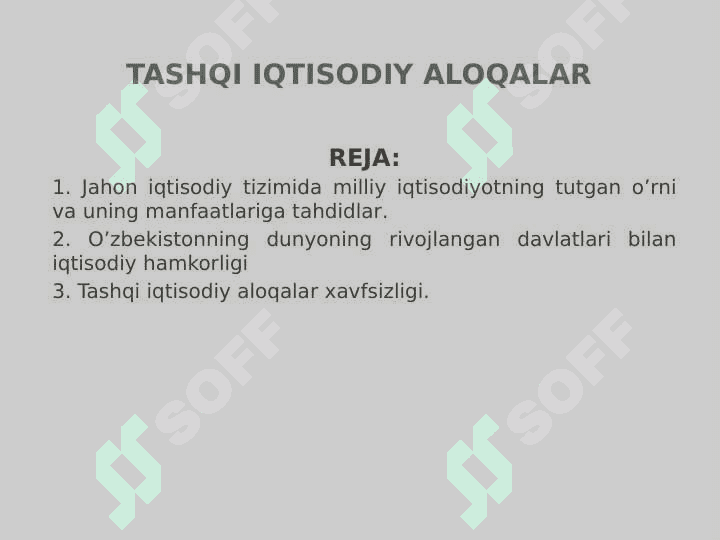 tashqi iqtisodiy aloqalar 2