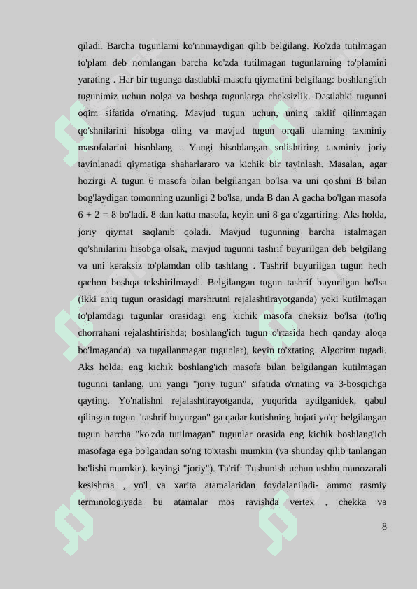 Deykstr algoritmi 8