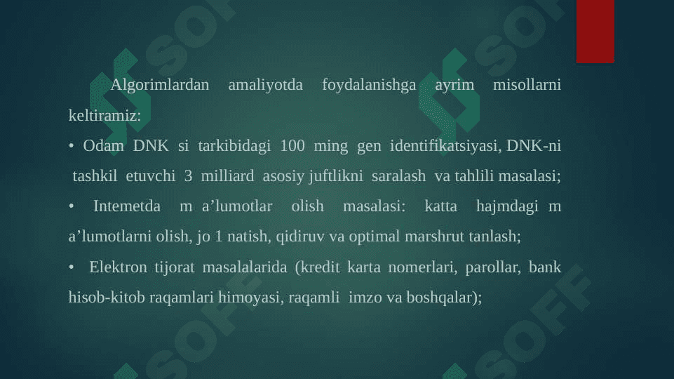 Berilganlarning strukturasi uchun algaritim 3