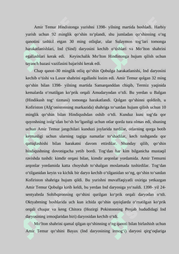 Amir Temur Hindistonga yurishi 3