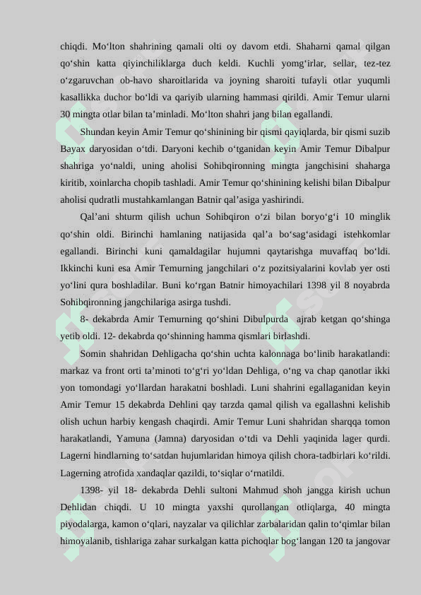 Amir Temur Hindistonga yurishi 4