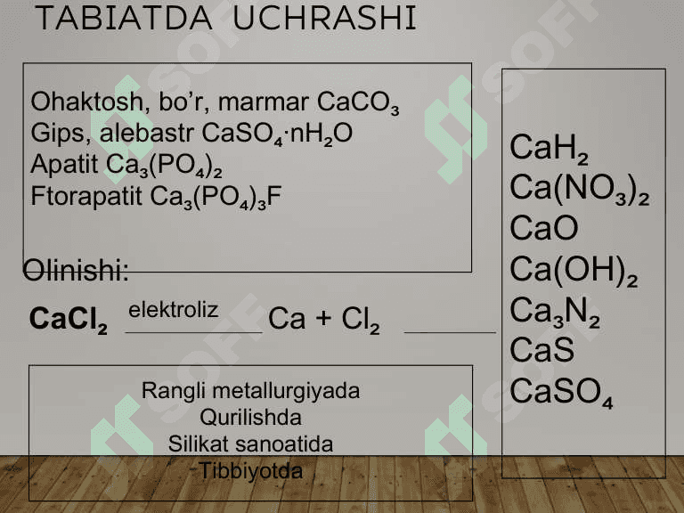 Magniy va Kalsiy Mg Ca 3