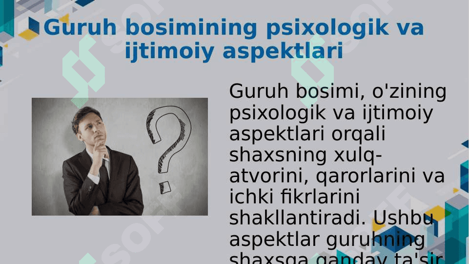 Guruh bosimi. Konformlik turlari 5