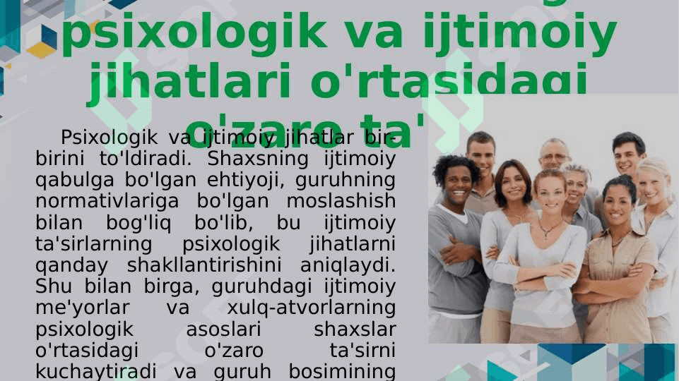 Guruh bosimi. Konformlik turlari 8