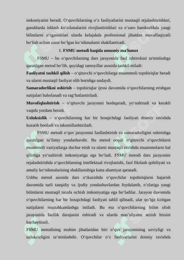 Texnologiya darslarida FSMU metodi 3