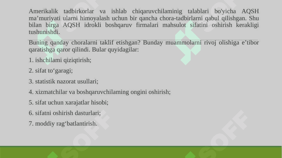 Sifatni boshqarish ilmiy maktablari shakllanishi va rivojlanishi 4