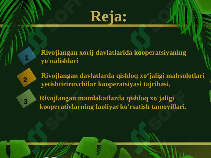 Qishloq xo'jaligida kooperatsiyaviy munosabatlarni shakllantirishning rivojlangan davlatlar tajribasi 2