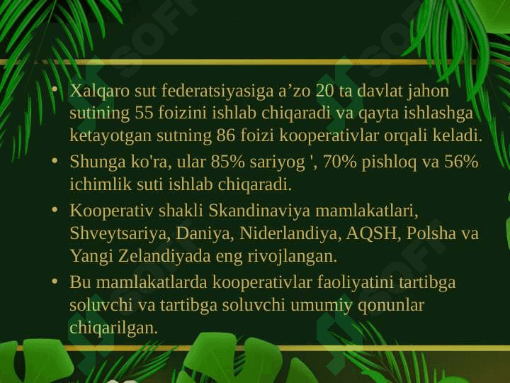 Qishloq xo'jaligida kooperatsiyaviy munosabatlarni shakllantirishning rivojlangan davlatlar tajribasi 4