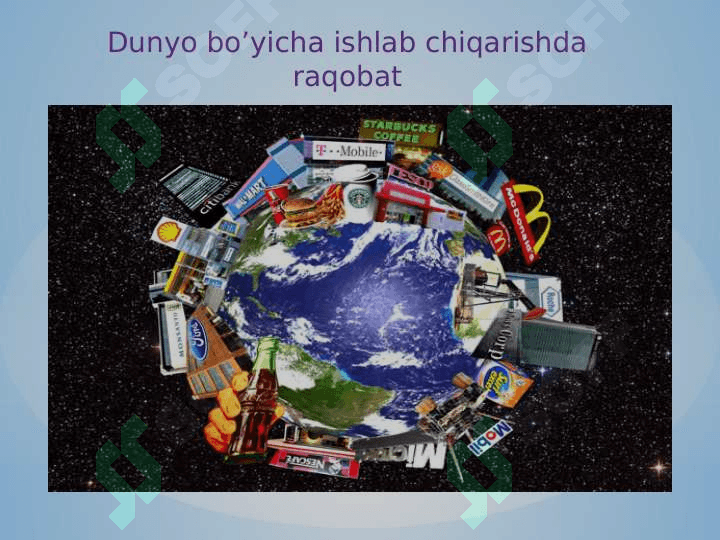 Raqobatning statistik holati va dinamikasi raqobatning statik modellari 7