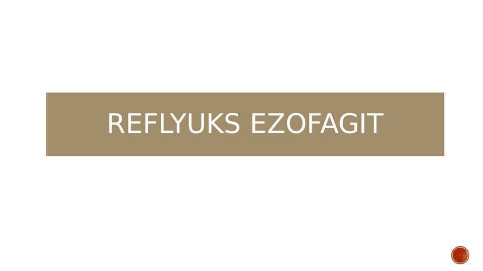 Reflyuks Ezofagit