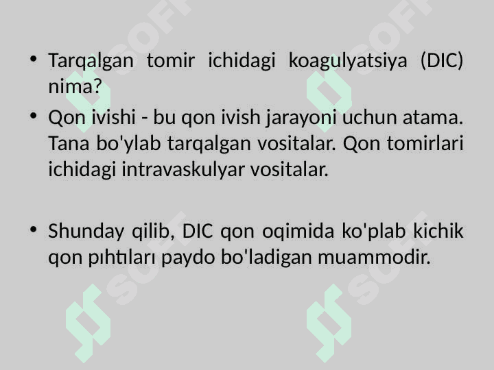 Tarqalgan intravaskulyar koagulyatsiya sindromi 3