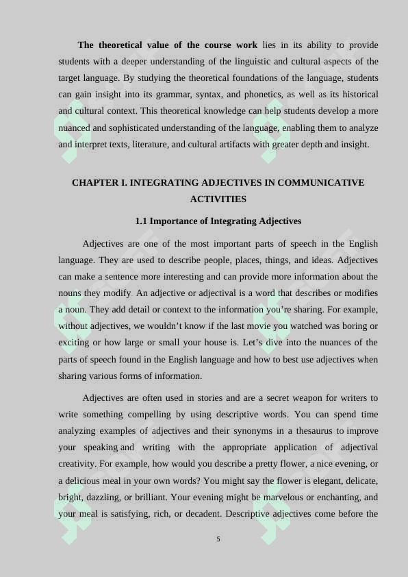 Communicative approach to teaching adjective 5