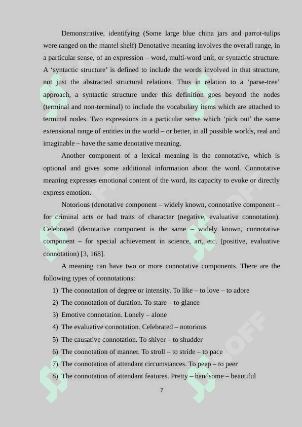 Interaction of primary and derivative logical meaning in literature 7