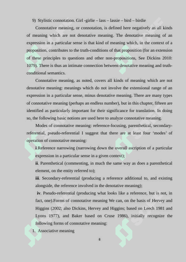 Interaction of primary and derivative logical meaning in literature 8