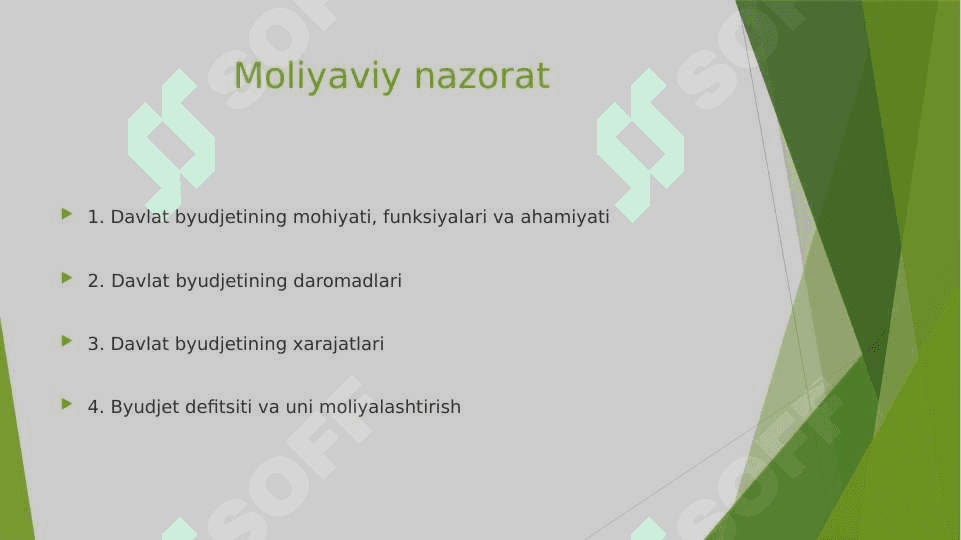 Davlat byudjeti Davlat maqsadli jamg'armalari Davlat krediti 2