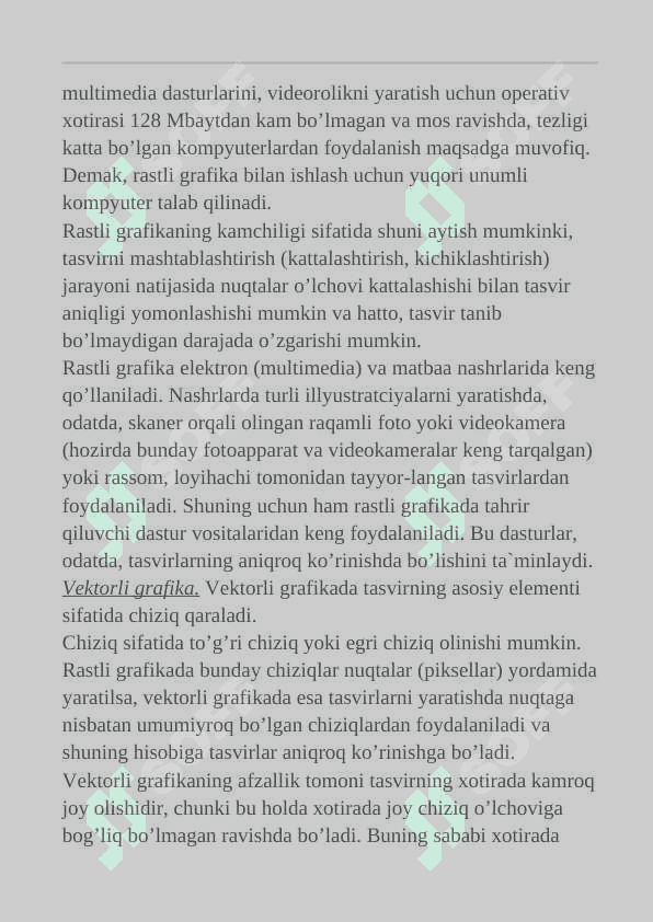 KOMPYUTER GRAFIKASI haqida qisqacha ma'lumot 2