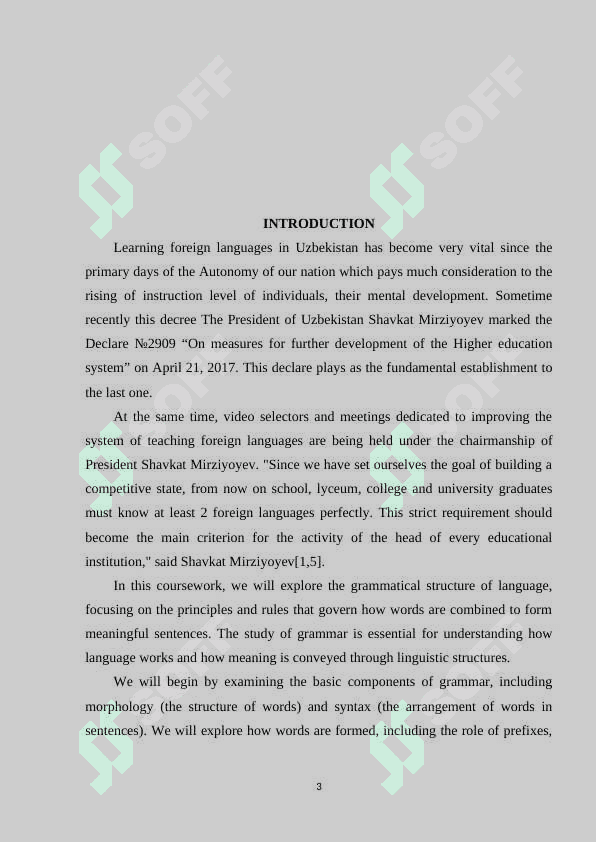 Universal grammar; evaluating its validity and impact on theoritical grammar 3