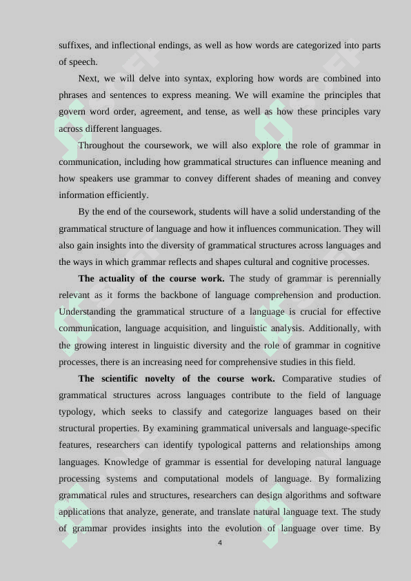 Universal grammar; evaluating its validity and impact on theoritical grammar 4