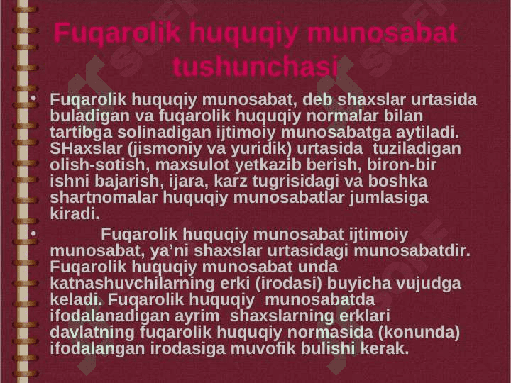 FUQAROLIK HUQUQIY MUNOSABAT 2