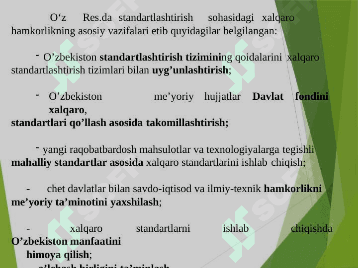 Xalqaro standartlashtirish tashkilotlari va ularning vazifalari 2