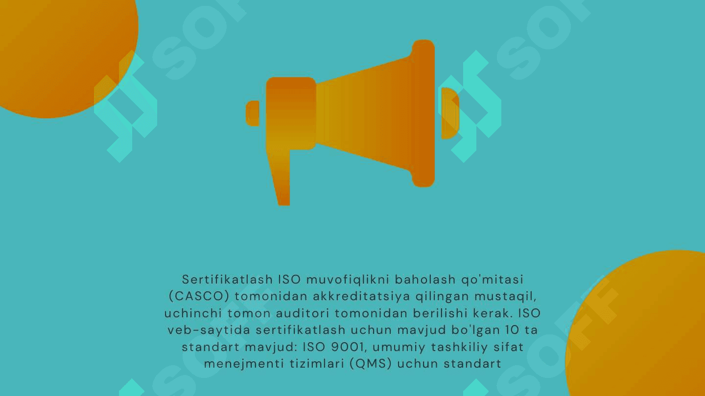 ISO xalqaro tashkiloti va sertifikatlashtirish turlari 6