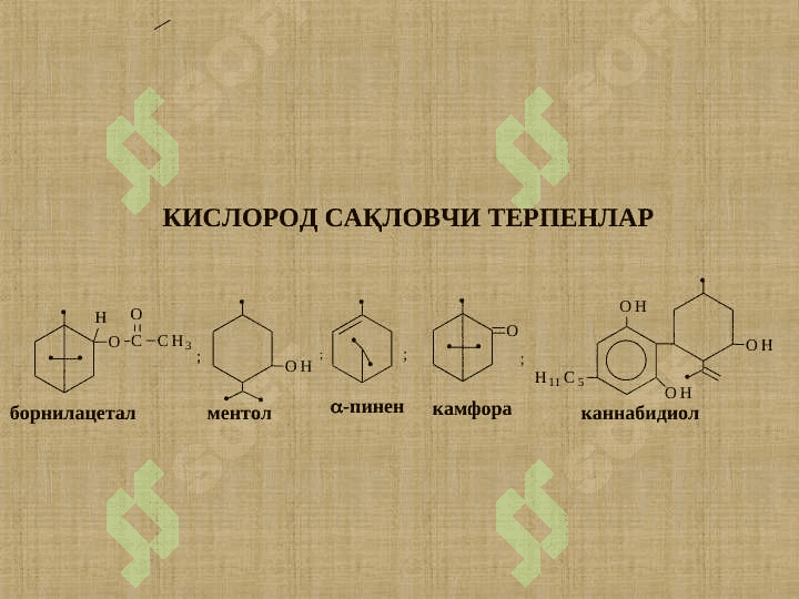 ЛИПИДЛАР. СOВУНЛАНМАЙДИГАН   ЛИПИДЛАР. 6