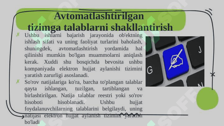 Tashkilotlarda elektron xujjatlarni shakillantirish bosqichlari 5