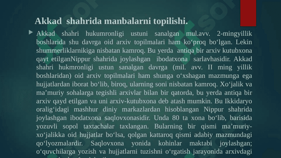 Qadimgi sharq davlatlari arxivlari 5