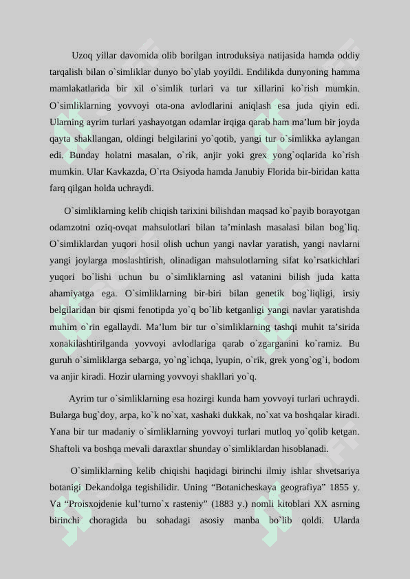 Manzarali oʻsimliklarning kelib chiqish markazlari. 7