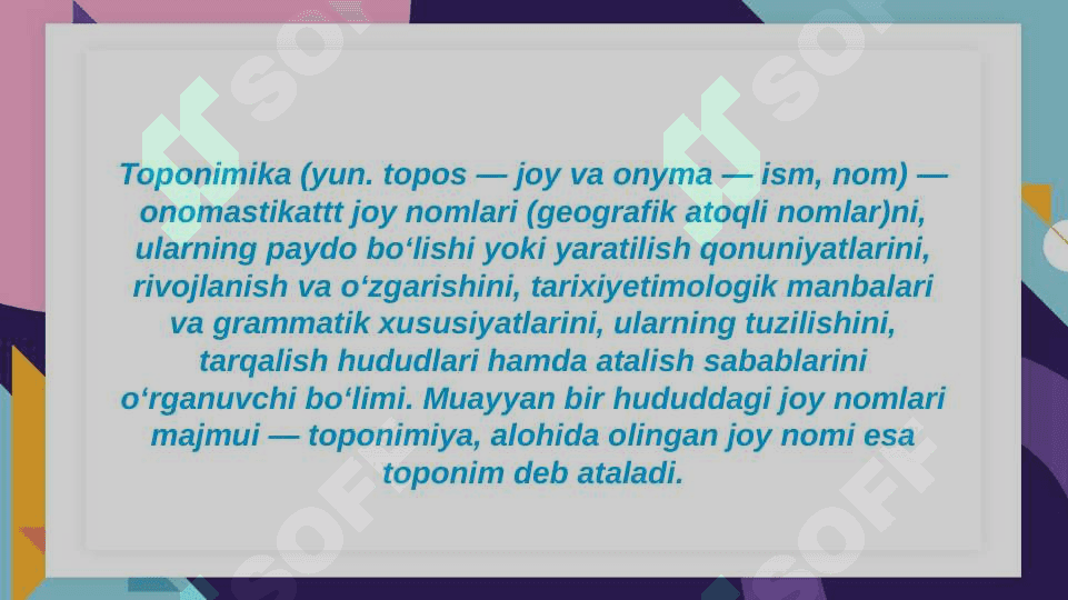 Toponomika 3