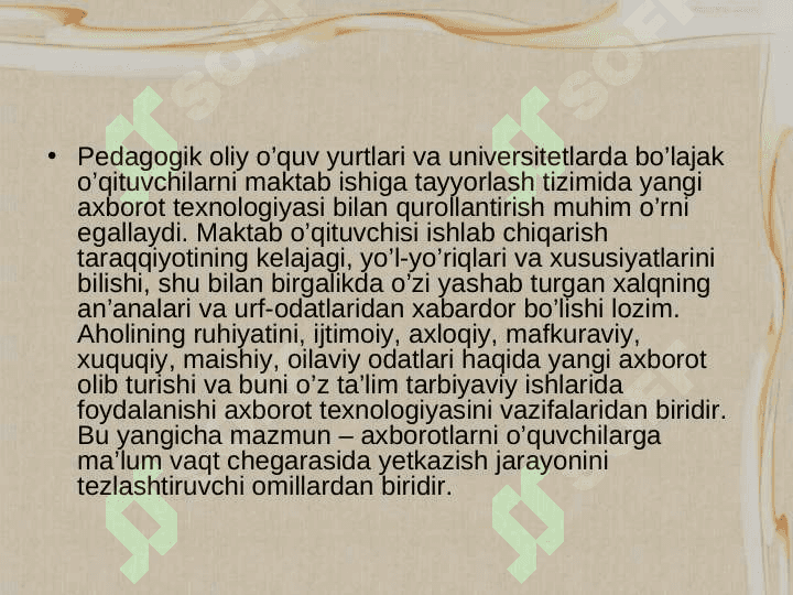 Axborot texnalogiyalardan foidalanish 3